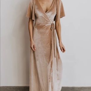 Velvet wrap dress
